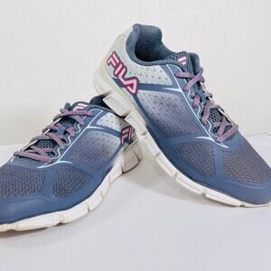 Fila Shoes Womens 8.5 Grey White Athletic Gym Sneaker Trainers 5RM00525-260